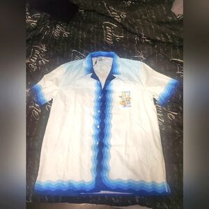 White and blue casablanca shirt